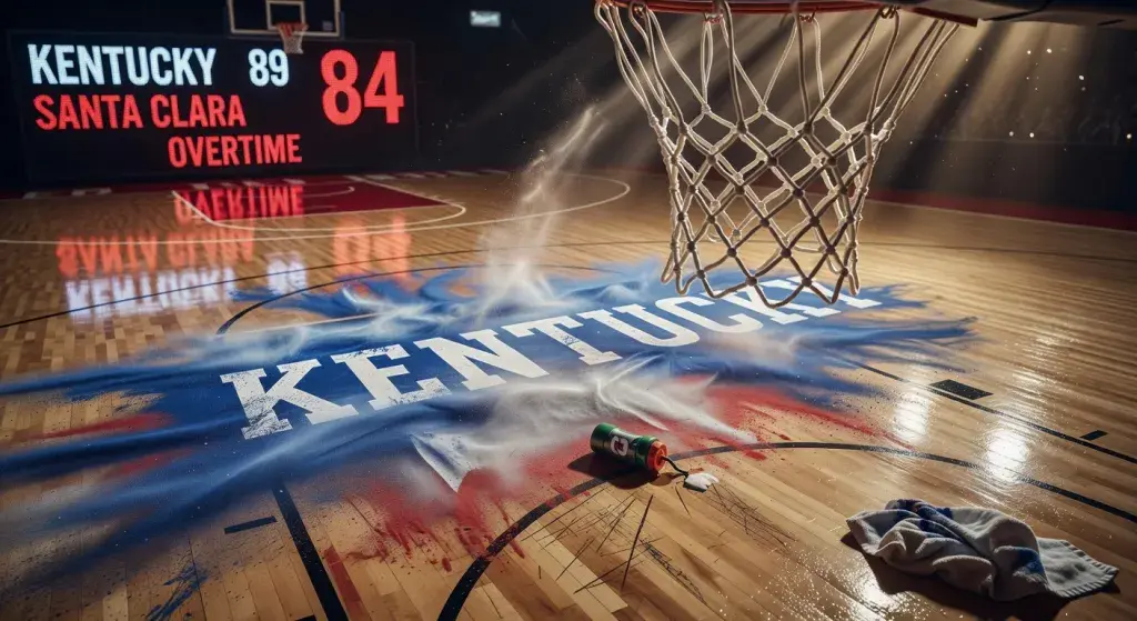 Kentucky defeats Santa Clara 89-84 in overtime to advance in NCAA men's tournament