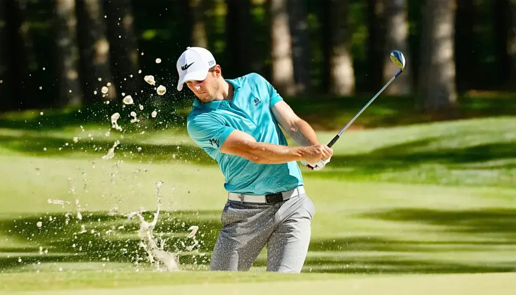 Bryson DeChambeau drills patron with tee shot, can't escape bunker in rough first round of the Masters