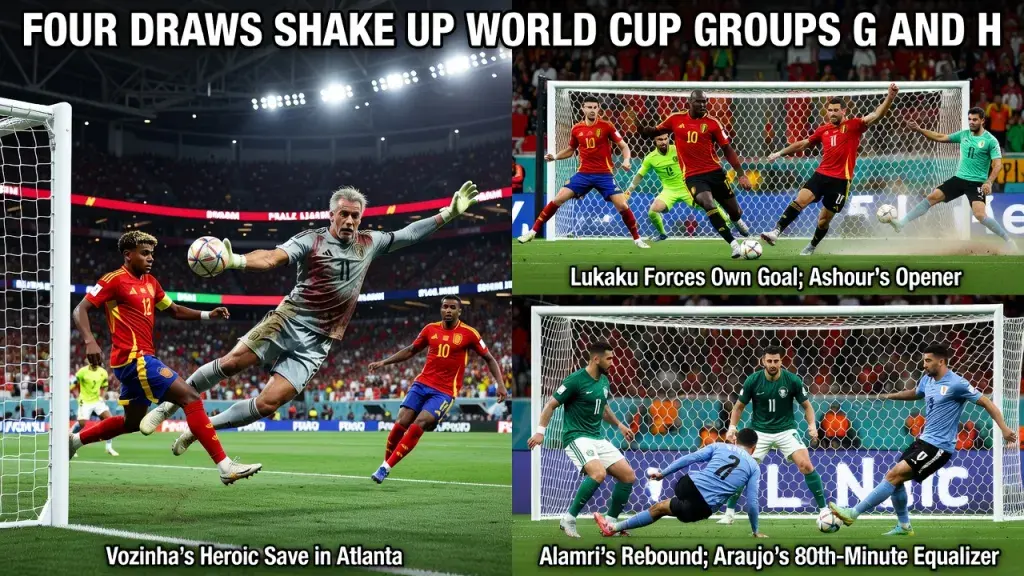 Four Draws Shake Up World Cup Groups G and H